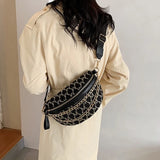 Plaid Pattern Fanny Packs For Women Chain Waist Bag