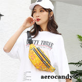 Colorful Waist Bag Women Fanny Pack Cartoon Belt Phone Pouch