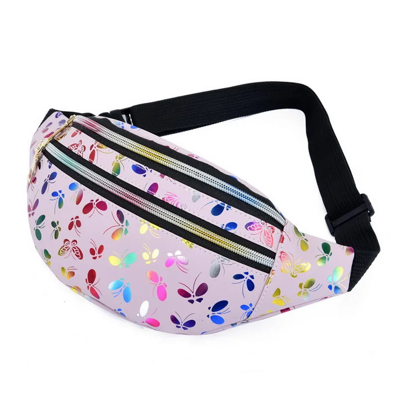 Colorful Waist Bag for Women and Kids, Outdoor Sport Shoulder Pack