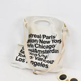 Casual Letter Canvas Denim Handbag Small Fresh Shoulder Bag