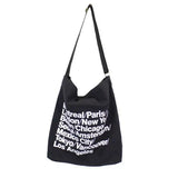 Casual Letter Canvas Denim Handbag Small Fresh Shoulder Bag