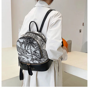Canvas Women Backpack Small School Bag Girls Rucksack Female Travel