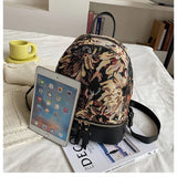 Canvas Women Backpack Small School Bag Girls Rucksack Female Travel
