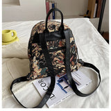 Canvas Women Backpack Small School Bag Girls Rucksack Female Travel
