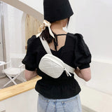 PU Leather Crossbody Chest Bag Zipper Handbag Fanny Pack Waist Bag