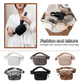 PU Leather Crossbody Chest Bag Zipper Handbag Fanny Pack Waist Bag