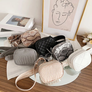 PU Leather Crossbody Chest Bag Zipper Handbag Fanny Pack Waist Bag