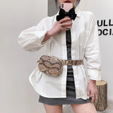 PU Leather Crossbody Chest Bag Zipper Handbag Fanny Pack Waist Bag