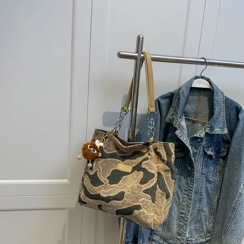 Chain Travel Women's Cotton Shoulder Bag Cross Body Purse