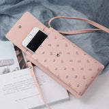 Flower Mini Crossbody Bag Women PU Leather Shoulder Messenger Small Lady Wallet