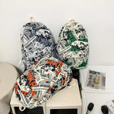 Letters Women Backpack Large Capacity Travel Bag Schoolbag for Teenage Girls