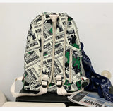 Letters Women Backpack Large Capacity Travel Bag Schoolbag for Teenage Girls