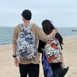 Letters Women Backpack Large Capacity Travel Bag Schoolbag for Teenage Girls