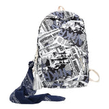 Letters Women Backpack Large Capacity Travel Bag Schoolbag for Teenage Girls