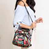 Nylon Shoulder Bag For Women Multifunction Crossbody Messenger Purse