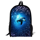 Ocean Dolphin School Bag for Teen Girls Primary Kids Schoolbags