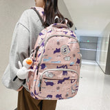 Printing Woman Backpack Schoolbag For Teenage Girls Boys High School BagPack