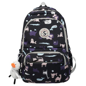 Printing Woman Backpack Schoolbag For Teenage Girls Boys High School BagPack