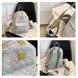 Small PU Leather Women Backpack for Teenage Girls School Bag Rucksack