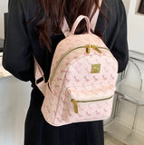 Small PU Leather Women Backpack for Teenage Girls School Bag Rucksack