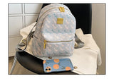 Small PU Leather Women Backpack for Teenage Girls School Bag Rucksack