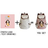 Women's Backpack School Bags For Student, DIY Pattern Travel Bag
