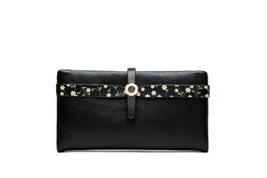 Priti long women's purse Pu small fresh buckle zipper multifunctional