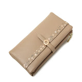 Priti long women's purse Pu small fresh buckle zipper multifunctional