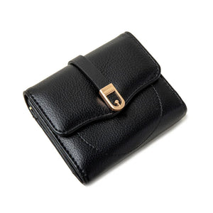 Priti Women's Short Wallet Solid Pu Soft Surface Large Capacity Zero Wallet