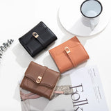 Priti Women's Short Wallet Solid Pu Soft Surface Large Capacity Zero Wallet