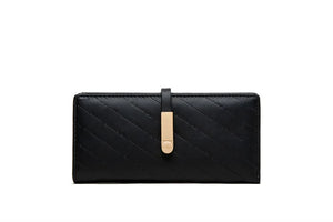 Women's Zipper Wallet with Buckle and Card Slots