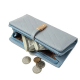 Women's Zipper Wallet with Buckle and Card Slots