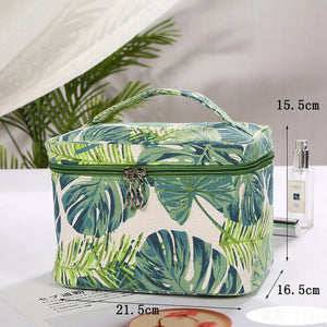 Canvas Women Cosmetic Bag Travel Organizer Storage Makeup Box