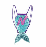 Mermaid Sequin Drawstring Bag Little Girl Backpack Unicorn Sequin Lovely Bag