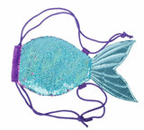 Mermaid Sequin Drawstring Bag Little Girl Backpack Unicorn Sequin Lovely Bag