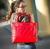 Winter Lady Down Cotton Padded Handbag Shopping Bag