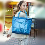 Winter Lady Down Cotton Padded Handbag Shopping Bag