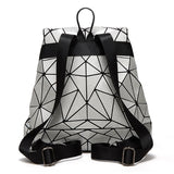 Shinning Leather Geometric Backpack for Women