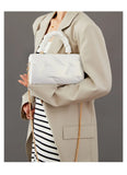 Pu Leather Shoulder Bag Small Square Crossbody Handbag