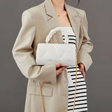 Pu Leather Shoulder Bag Small Square Crossbody Handbag