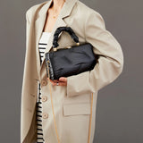 Pu Leather Shoulder Bag Small Square Crossbody Handbag