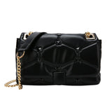 Solid PU Leather Square Shoulder Bag