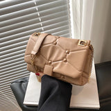 Solid PU Leather Square Shoulder Bag