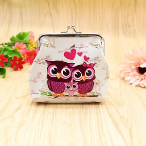 Women Lady Retro Vintage Owl Small Wallet Hasp Purse Clutch Bag