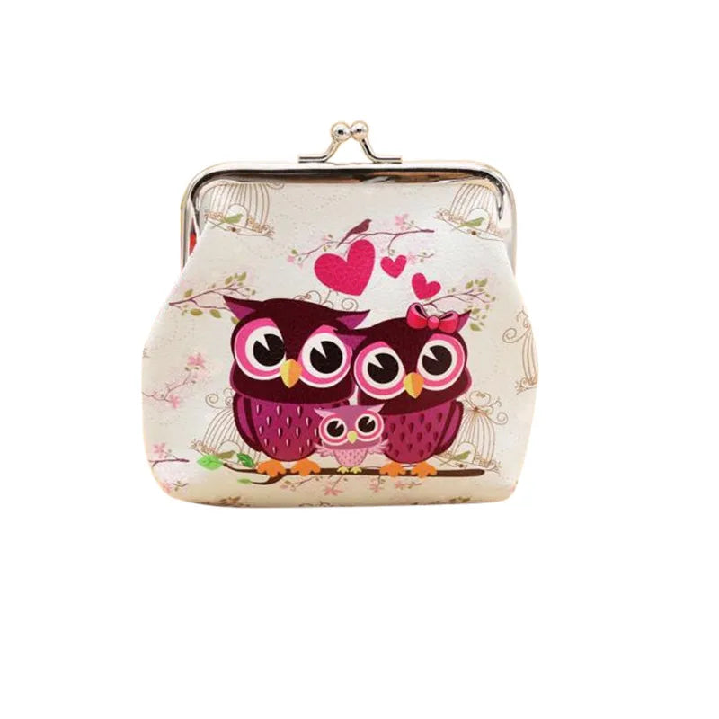 Women Lady Retro Vintage Owl Small Wallet Hasp Purse Clutch Bag