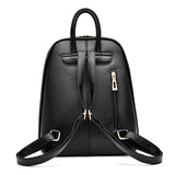PU Leather Backpack Women Teenage Girls School Shoulder Bag