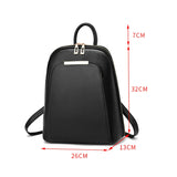 Women's PU Leather Backpack School Shoulder Bag Travel Mochila