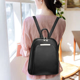 Women's Pu Leather School Backpack Shoulder Bag Travel Bagpack Mochila