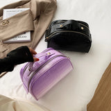 Knitting Weave Clutch Cosmetics Bag Set with Zipper Pocket