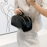 Knitting Weave Clutch Cosmetics Bag Set with Zipper Pocket